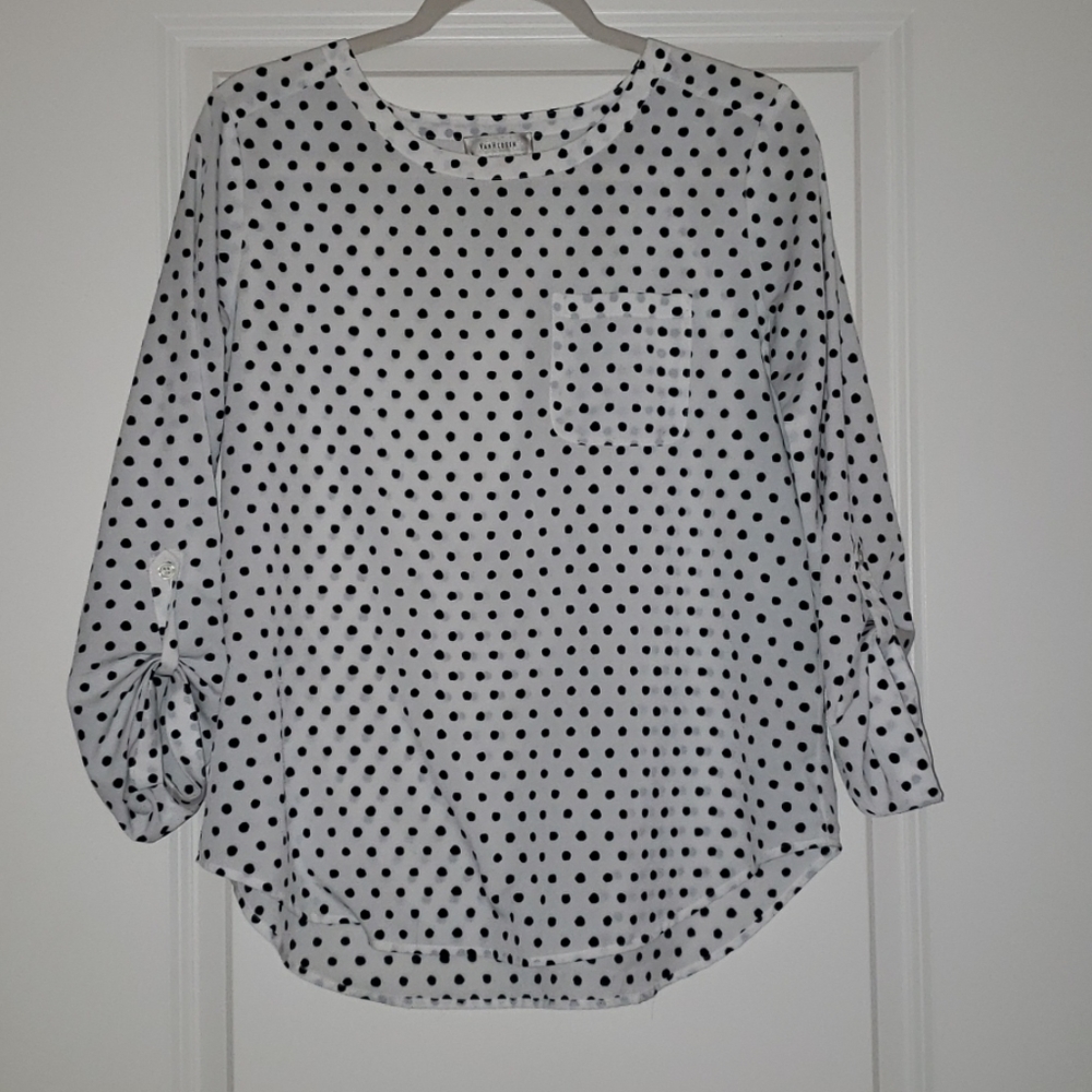 Van Heusen polka dot blouse
